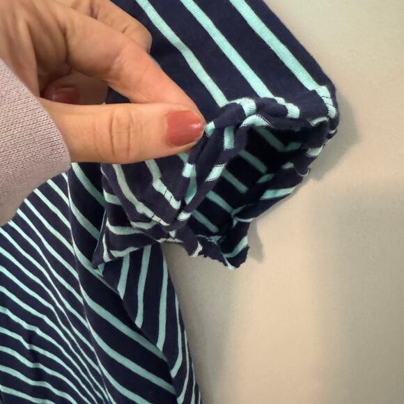 Soft Surroundings Indra Scoop Neck Raw Hem Pima Cotton Shirt - Size Medium - Picture 3 of 6